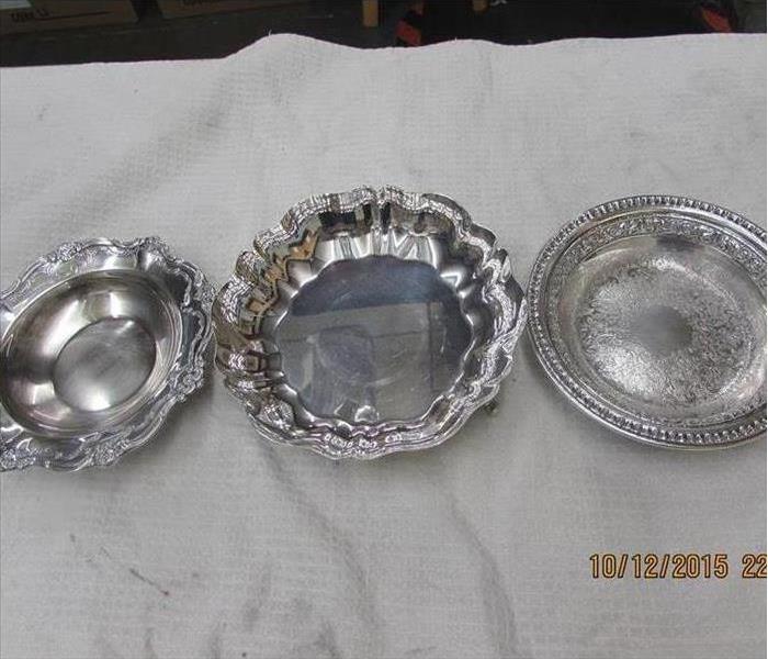 silver plates restored after fire