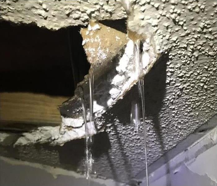 Ceiling collapses after heavy rains leaked in